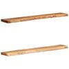 vidaXL Mensole da Parete 2 pz 100x20x3,5cm in Legno Massello di Acacia