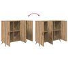 vidaXL Credenza Rovere artigianale 89,5 x 34 x 80 cm Legno multistrato
