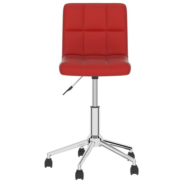vidaXL Sedie da Pranzo Girevoli 6 pz Rosso Vino in Similpelle