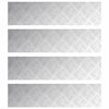 vidaXL Gradini per Scale 4 pz 100 x 25 cm Argento Alluminio