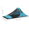 vidaXL Tenda da Campeggio 317x240x100 cm Blu