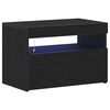 vidaXL Armadio da Notte Rovere Nero 60 x 35 x 40 cm