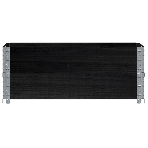 vidaXL Fioriera da Giardino Nera 100x50 cm in Legno Massello di Pino