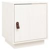 vidaXL Comodino Bianco 40x34x45 cm in Legno Massello di Pino