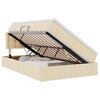 vidaXL Letto con contenitore LED e materasso Crema 120 x 200 cm