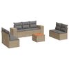 vidaXL Set Divano da Giardino 8 pz con Cuscini Beige in Polyrattan