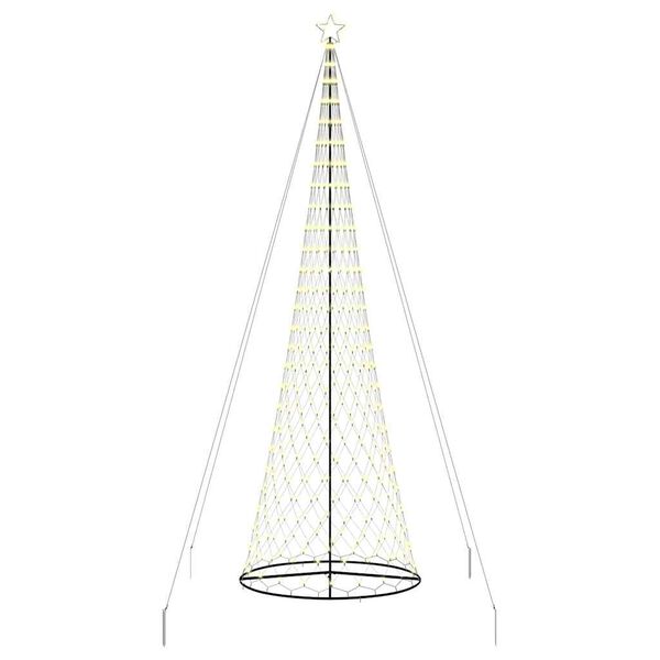 vidaXL Albero di Natale LED con 555 LED Bianco caldo 500 cm Metallo