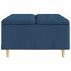 vidaXL Pouf contenitore con cuscino Blu 80 x 80 x 45 cm Tessuto