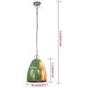 vidaXL Lampada Sospesa Industriale 25 W Multicolore Rotonda 32 cm E27