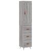 vidaXL Credenza Grigio Sonoma 34,5x34x180 cm in Legno Multistrato