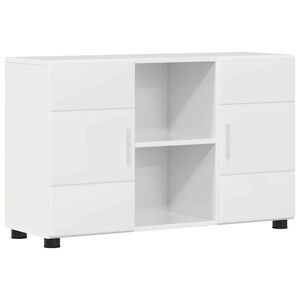 vidaXL Credenza con porta FLORIN Bianco Lucido 88,5 x 30,5 x 55,5 cm