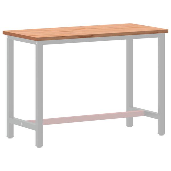 vidaXL Piano Scrivania 115x55x2,5 cm in Legno Massello di Faggio