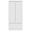 vidaXL Armadio con Cassetto Bianco 55,5x34x119,5 cm Legno Multistrato