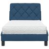 vidaXL Letto con Materasso Blu 80x200 cm in Tessuto
