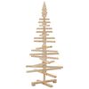 vidaXL Albero di Natale Decorativo in Legno 120 cm Legno Massello Pino