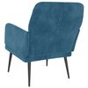 vidaXL Poltrona Blu 62x79x79 cm Velluto