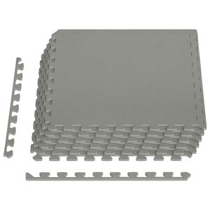 vidaXL Tappetino per piscina 6 pz Grigio 2,16 m&sup2; Schiuma EVA