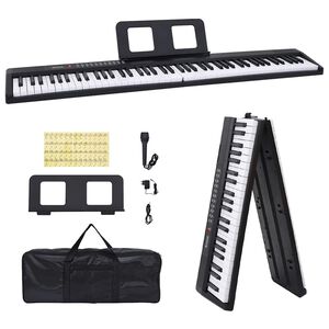 vidaXL Tastiera Elettrica per Pianoforte a 88 Tasti Leggio Pieghevole