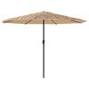 vidaXL Ombrellone Giardino LED e Palo in Acciaio Marrone 324x324x247cm