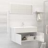 vidaXL Set Mobili da Bagno Bianco Lucido in Truciolato