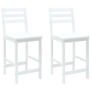 vidaXL Sedie da pranzo 2 pcs Bianco 40 x 47,5 x 99,5 cm