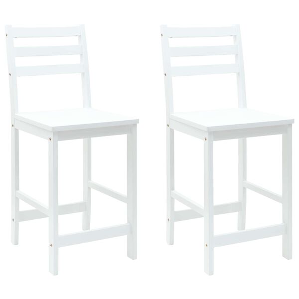 vidaXL Sedie da pranzo 2 pcs Bianco 40 x 47,5 x 99,5 cm