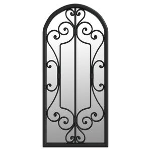 vidaXL Specchio Nero 100x45 cm Ferro per Uso Interno