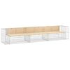 vidaXL Panca Giardino Design Gabbione 347x71x65,5 cm Massello di Pino
