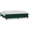 vidaXL Giroletto a Molle con Materasso Verde Scuro 180x220 cm Velluto