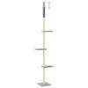 vidaXL Albero per Gatti Pavimento Soffitto Grigio Chiaro 267,5-297,5cm