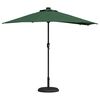 vidaXL Ombrello da giardino Verde 294 x 150 x 223 cm