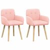 vidaXL Sedie da pranzo 2 pz Boucl&eacute; Rosa 59 x 56,5 x 85 cm