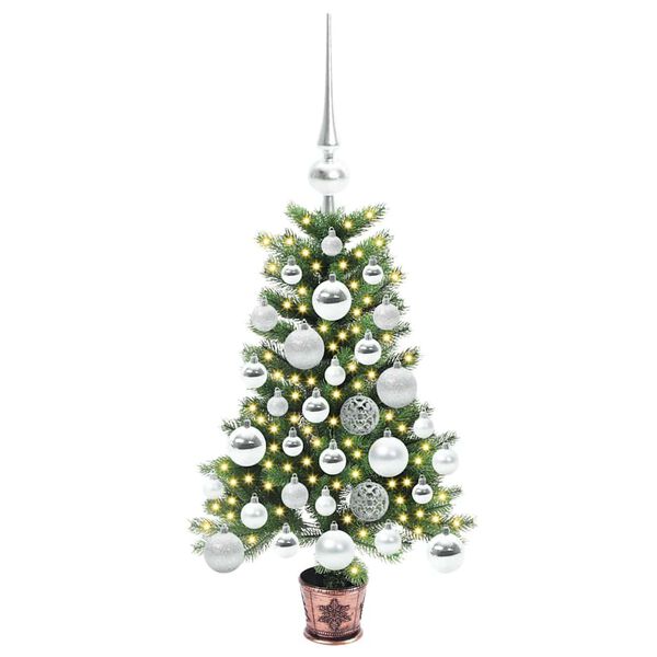 vidaXL Albero di Natale con 150 LED con supporto Verde 65 cm PE