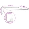 vidaXL Struttura della tenda Bianco 350 x 250 cm
