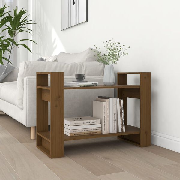vidaXL Libreria/Divisorio Ambrato 80x35x56,5 cm Legno Massello di Pino