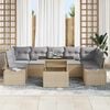 vidaXL Set di divani 8 pcs Beige e Grigio Chiaro polyrattan