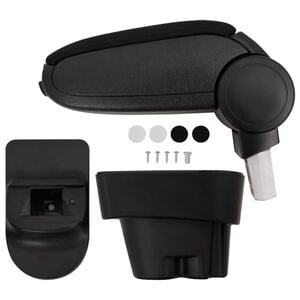 vidaXL Bracciolo Auto Nero 12x36x(33,5-48) cm ABS