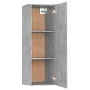 vidaXL Mobili TV 2pz Grigio Cemento 30,5x30x90 cm Legno Multistrato