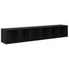 vidaXL Set mobile TV 2 pz Rovere Nero Legno ingegnerizzato