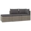 vidaXL Set Divani da Giardino 3 pz con Cuscini in Polyrattan Grigio