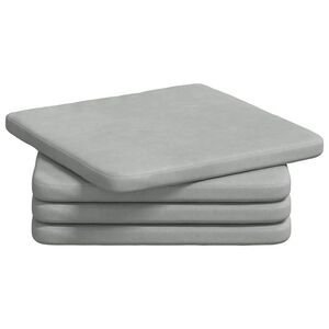 vidaXL Cuscini per Seduta 4 pcs Grigio chiaro 40 x 40 x 3 cm Velluto