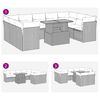 vidaXL Set Divano da Giardino 10 pz con Cuscini Beige in Polyrattan