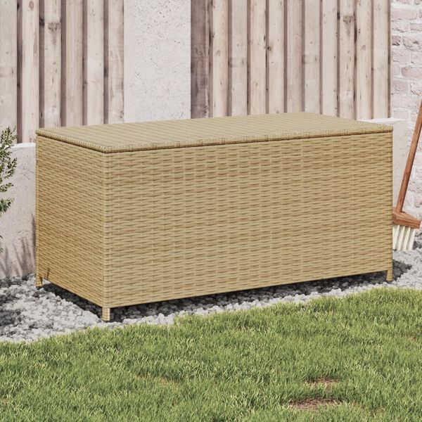 vidaXL Contenitore da Giardino Beige Misto 190L in Polyrattan
