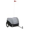 vidaXL Rimorchio da Bici Nero e Grigio 45 kg in Ferro