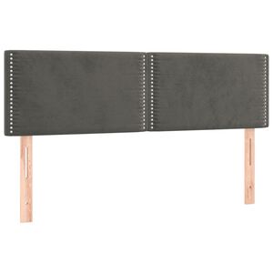 vidaXL Testiera Grigio Scuro 144x5x78/88 cm in Velluto