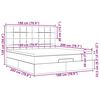vidaXL Struttura Letto Pouf con Materasso Crema 180x200 cm in Tessuto