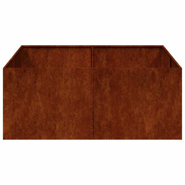 vidaXL Fioriera Arrugginita 100x100x40 cm in Acciaio Corten