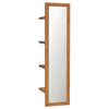 vidaXL Specchio da Parete con Mensole 30x30x120 cm in Massello di Teak