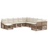 vidaXL Set Divano da Giardino 11 pcs Beige polyrattan