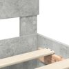vidaXL Struttura del letto con testiera Grigio cemento 200 x 200 cm